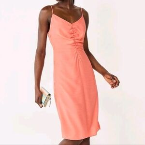 Nine West Ruched Midi Dress